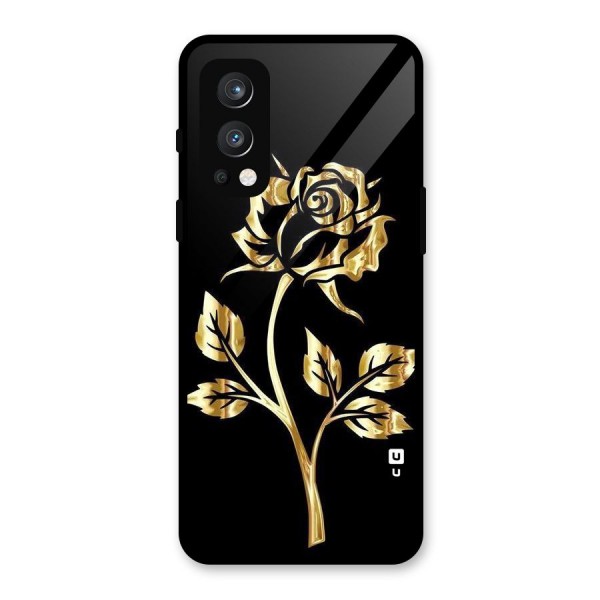 Gold Rose Glass Back Case for OnePlus Nord 2 5G