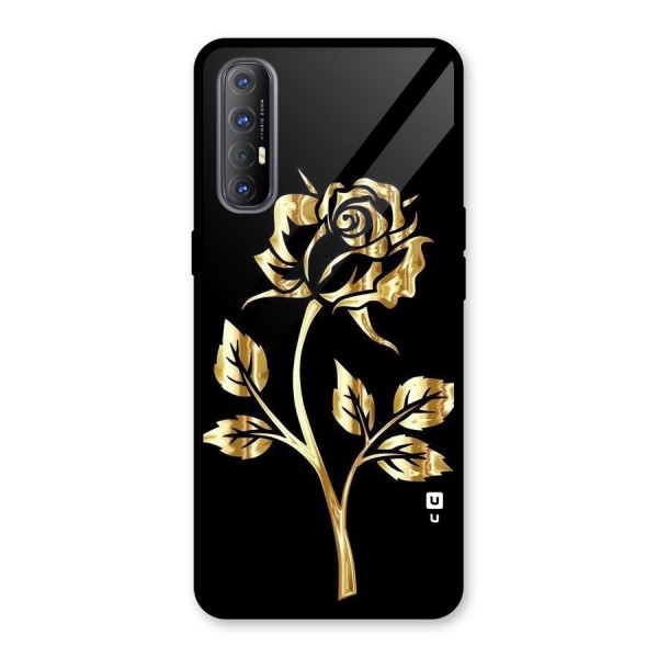 Gold Rose Glass Back Case for Oppo Reno3 Pro