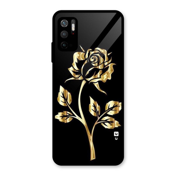 Gold Rose Glass Back Case for Poco M3 Pro 5G