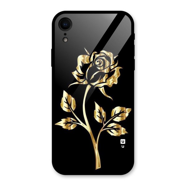 Gold Rose Glass Back Case for XR