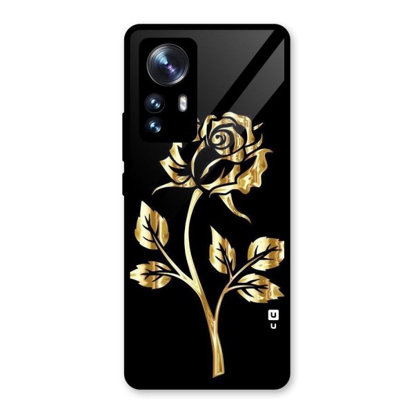 Gold Rose Glass Back Case for Xiaomi 12 Pro