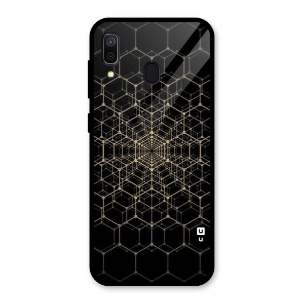 Gold Web Glass Back Case for Galaxy A30