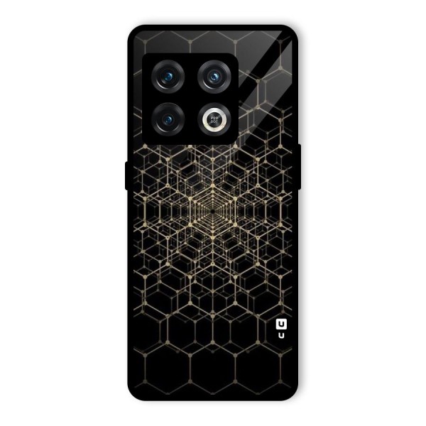 Gold Web Glass Back Case for OnePlus 10 Pro 5G