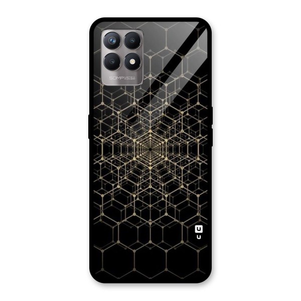 Gold Web Glass Back Case for Realme 8i