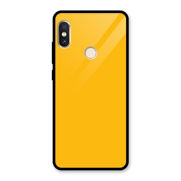 Gold Yellow Glass Back Case for Redmi Note 5 Pro