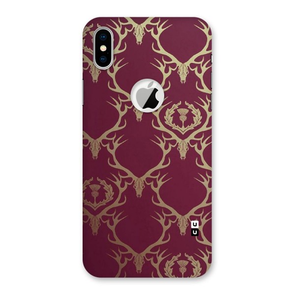 Golden Bull Design Back Case for iPhone XS Logo Cut