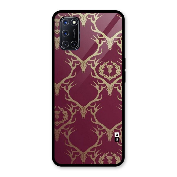 Golden Bull Design Glass Back Case for Oppo A52