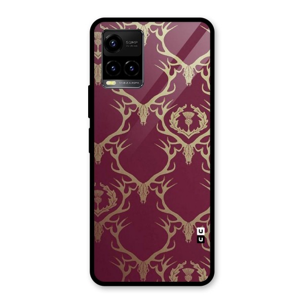 Golden Bull Design Glass Back Case for Vivo Y21 2021