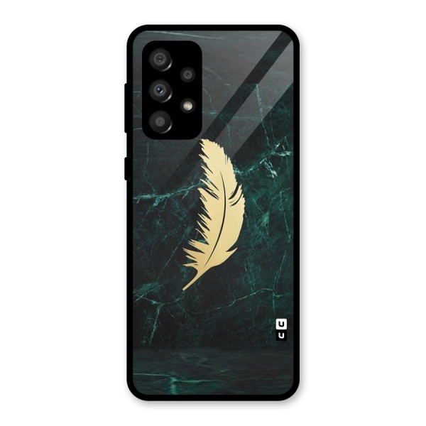 Golden Feather Glass Back Case for Galaxy A32