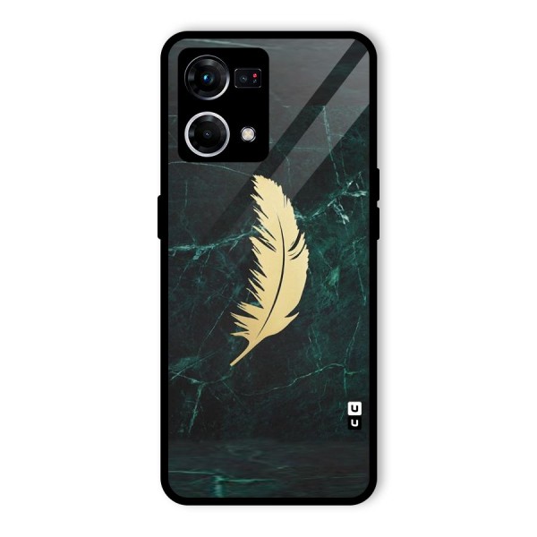 Golden Feather Glass Back Case for Oppo F21s Pro 4G