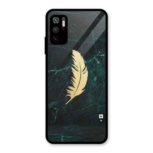 Golden Feather Glass Back Case for Poco M3 Pro 5G