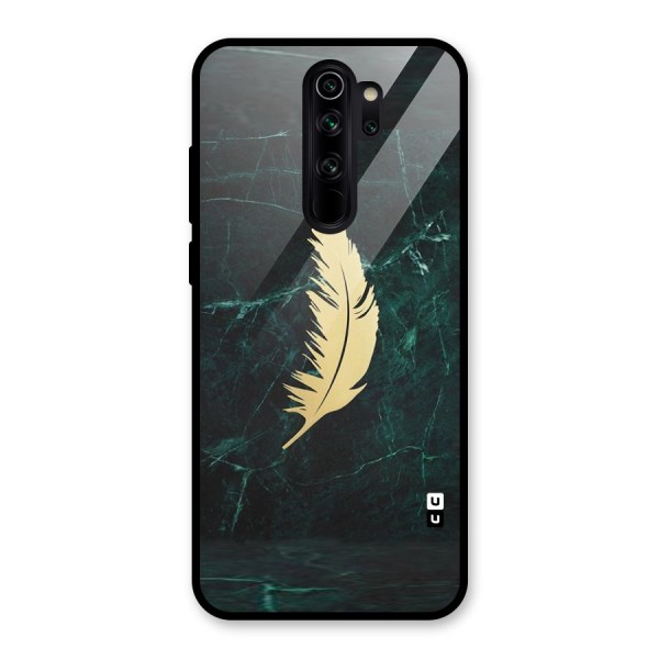 Golden Feather Glass Back Case for Redmi Note 8 Pro