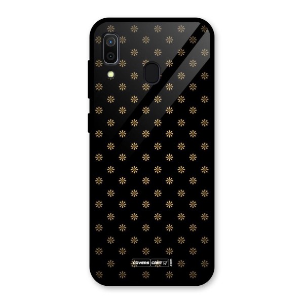 Golden Flowers Glass Back Case for Galaxy A30