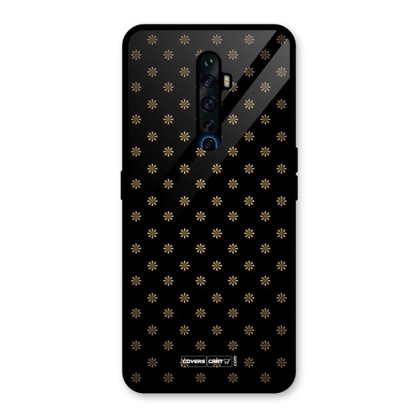 Golden Flowers Glass Back Case for Oppo Reno2 Z