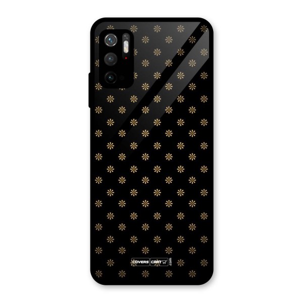 Golden Flowers Glass Back Case for Poco M3 Pro 5G