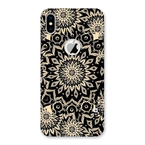 Golden Mandala Back Case for iPhone XS Logo Cut