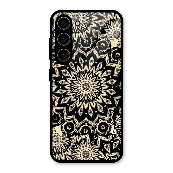 Golden Mandala Glass Back Case for Galaxy S23