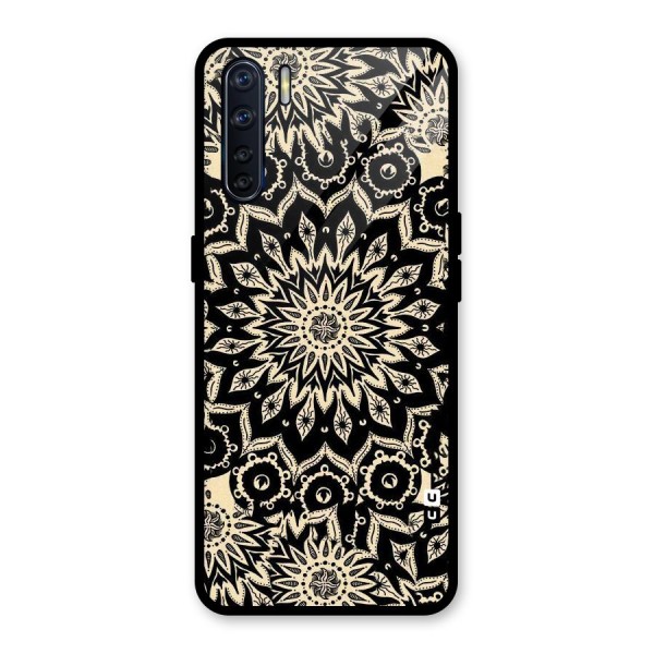 Golden Mandala Glass Back Case for Oppo F15