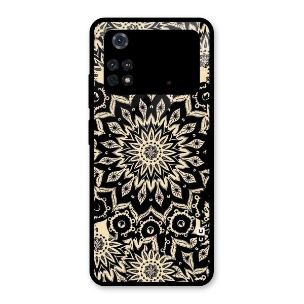 Golden Mandala Glass Back Case for Poco M4 Pro 4G