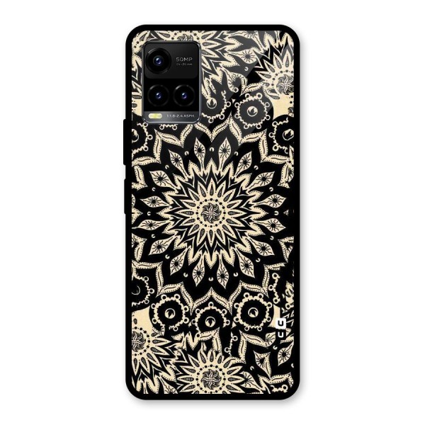 Golden Mandala Glass Back Case for Vivo Y21A