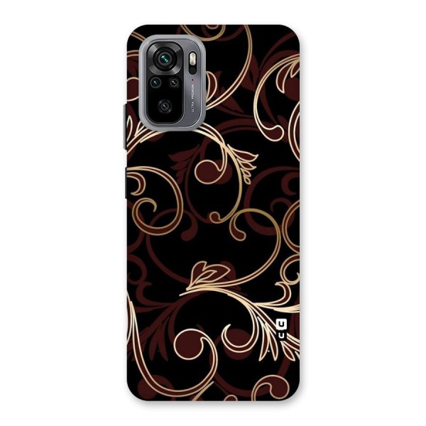 Golden Maroon Beauty Back Case for Redmi Note 10