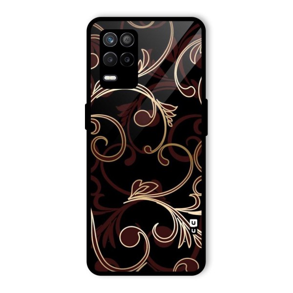 Golden Maroon Beauty Glass Back Case for Realme 9 5G