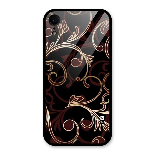 Golden Maroon Beauty Glass Back Case for XR