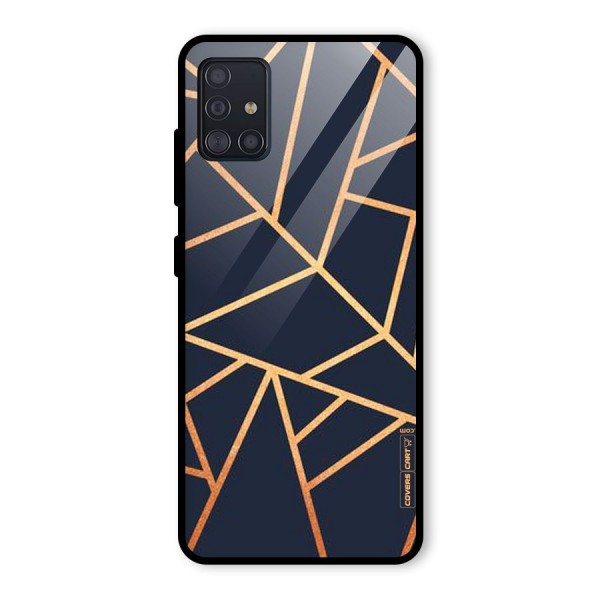 Golden Pattern Glass Back Case for Galaxy A51