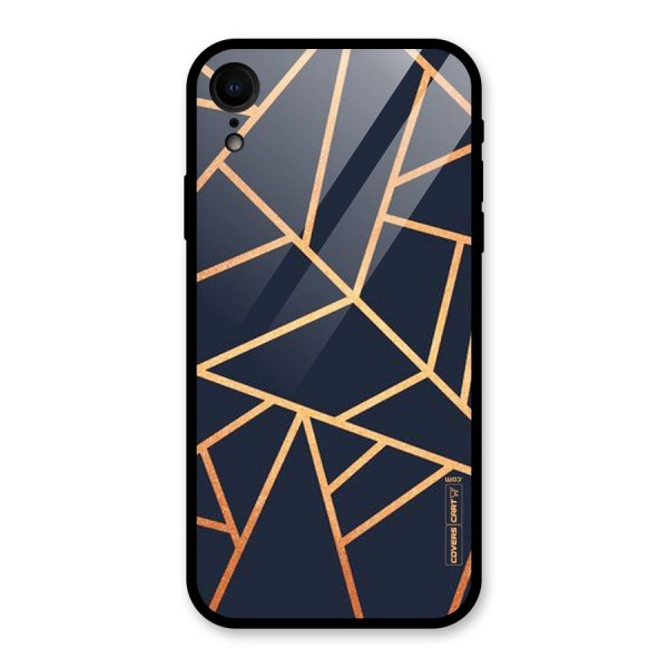 Golden Pattern Glass Back Case for XR