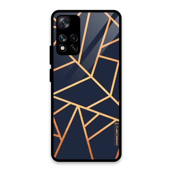 Golden Pattern Glass Back Case for Xiaomi 11i 5G