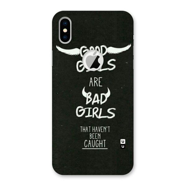 Good Bad Girls Back Case for iPhone XS Logo Cut