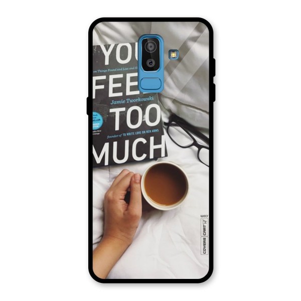 Good Reads And Coffee Glass Back Case for Galaxy J8