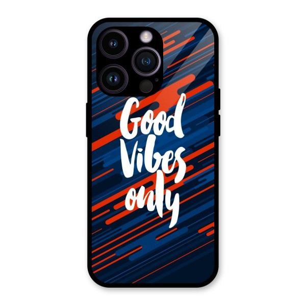 Good Vibes Only Glass Back Case for iPhone 14 Pro