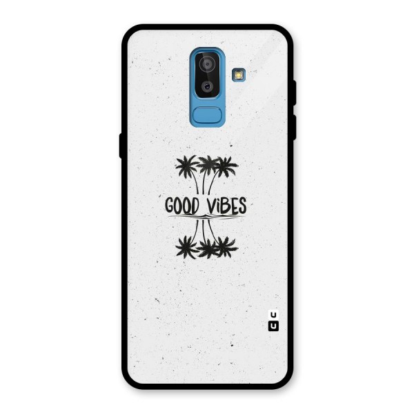 Good Vibes Rugged Glass Back Case for Galaxy J8