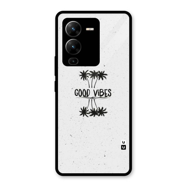 Good Vibes Rugged Glass Back Case for Vivo V25 Pro