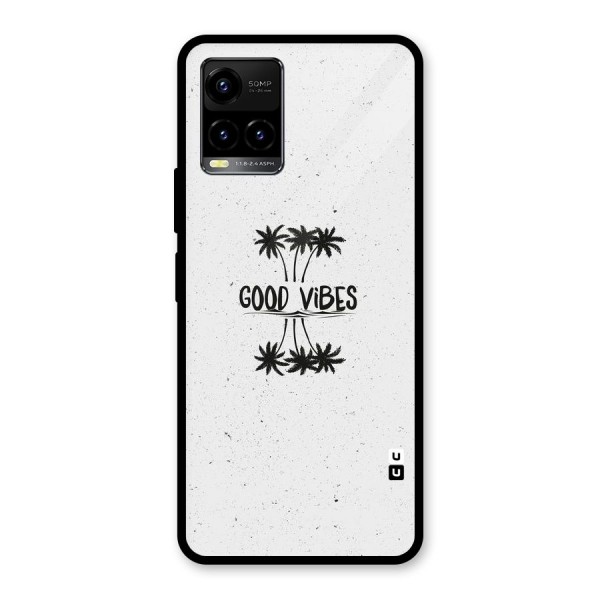 Good Vibes Rugged Glass Back Case for Vivo Y21G