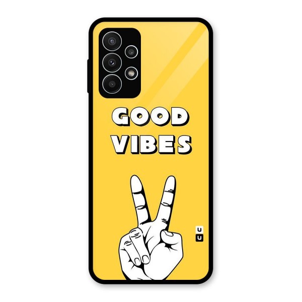 Good Vibes Victory Glass Back Case for Galaxy A23