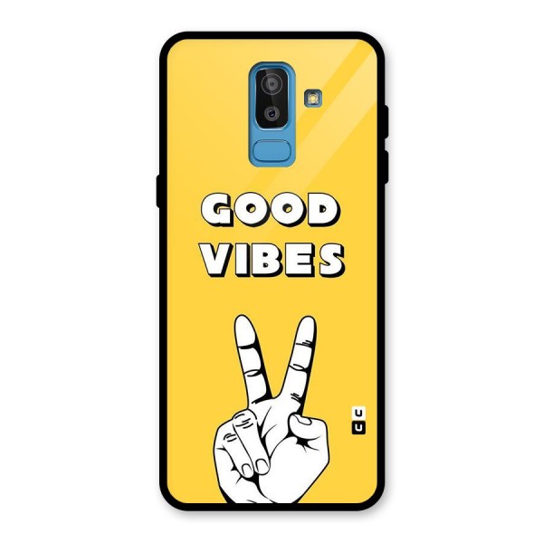 Good Vibes Victory Glass Back Case for Galaxy J8