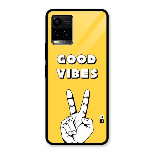 Good Vibes Victory Glass Back Case for Vivo Y21A