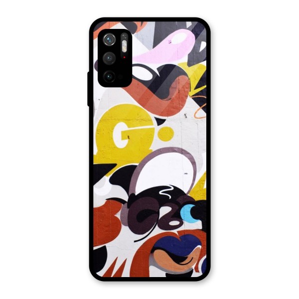 Graffiti Wall Glass Back Case for Poco M3 Pro 5G