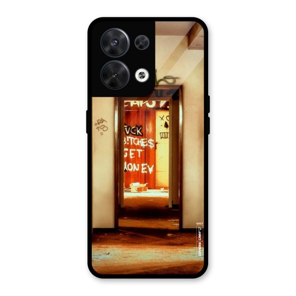 Grafitty Door Glass Back Case for Oppo Reno8 5G