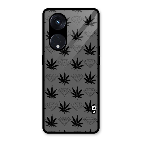 Grass Diamond Glass Back Case for Reno8 T 5G