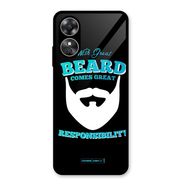 Great Beard Glass Back Case for Oppo A17