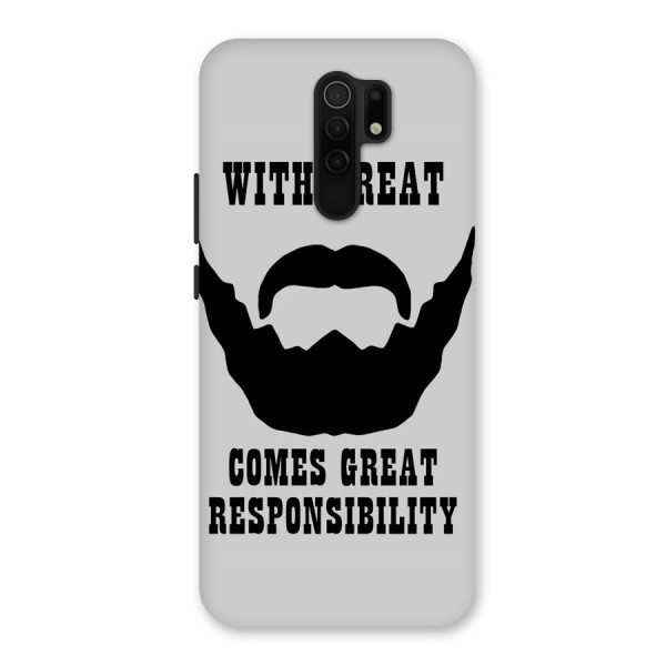 Great Beard Great Responsibility Back Case for Redmi 9 Prime