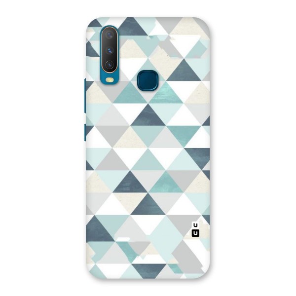 Green And Grey Pattern Back Case for Vivo U10