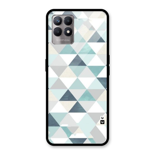 Green And Grey Pattern Glass Back Case for Realme 8i