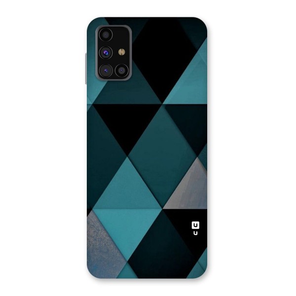 Green Black Shapes Back Case for Galaxy M31s