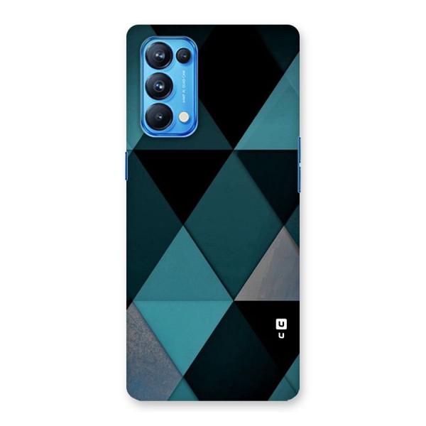 Green Black Shapes Back Case for Oppo Reno5 Pro 5G