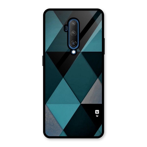 Green Black Shapes Glass Back Case for OnePlus 7T Pro