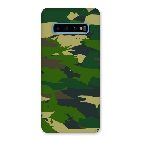 Green Camouflage Army Back Case for Galaxy S10 Plus